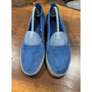 The Flexx Women's Blue Suede Espadrille Flats – Size EU 8 ½ / US 11_2